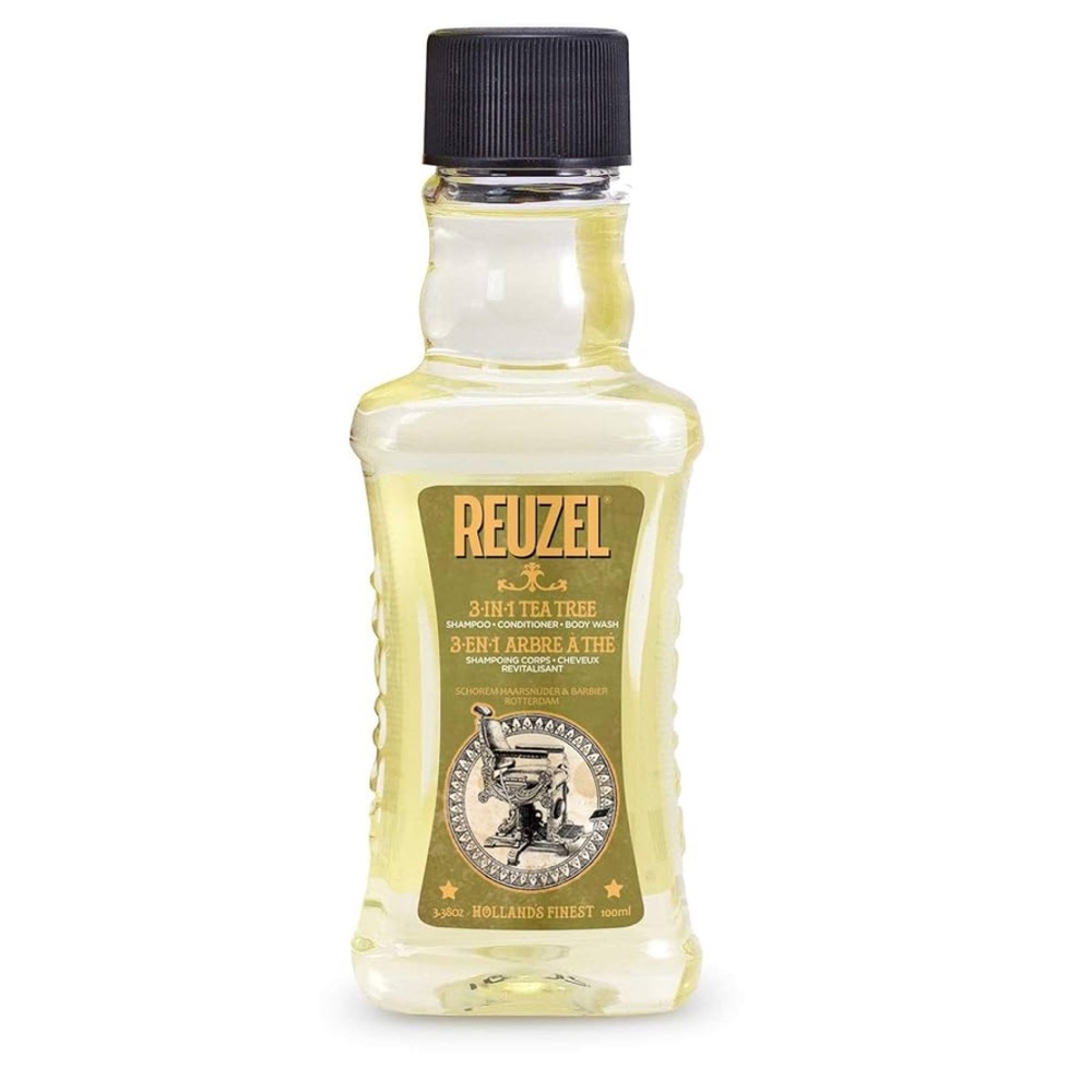 Reuzel 3-In-1 Tea Tree Shampoo, Cleanses Hair and Body 3.4 OZ